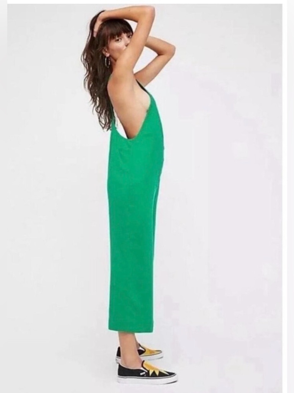 Free People Happy to be Here Jumpsuit Romper Kelly Green Medium NWT